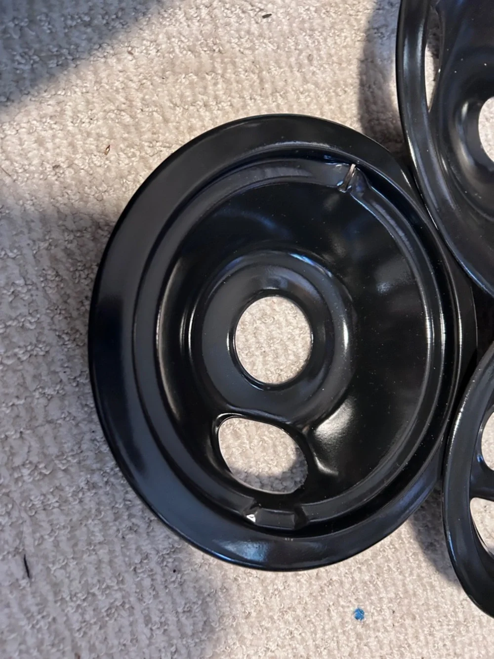 Black Replacement Stove Drip Pans - Set of 3